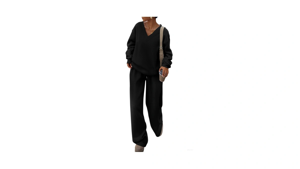 Prettygarden Womens 2 Piece Outfits Fall Sweatsuits,black,xxl