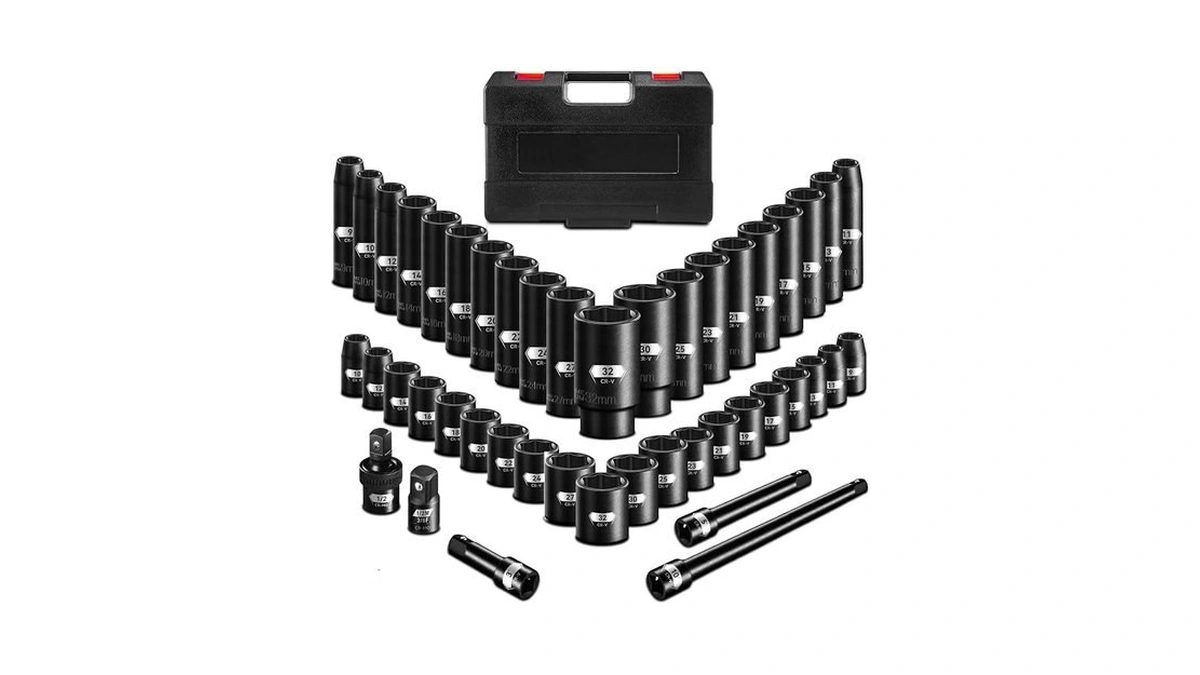 Amazon code: 45pcs 1/2” Drive Metric Impact Socket Se
