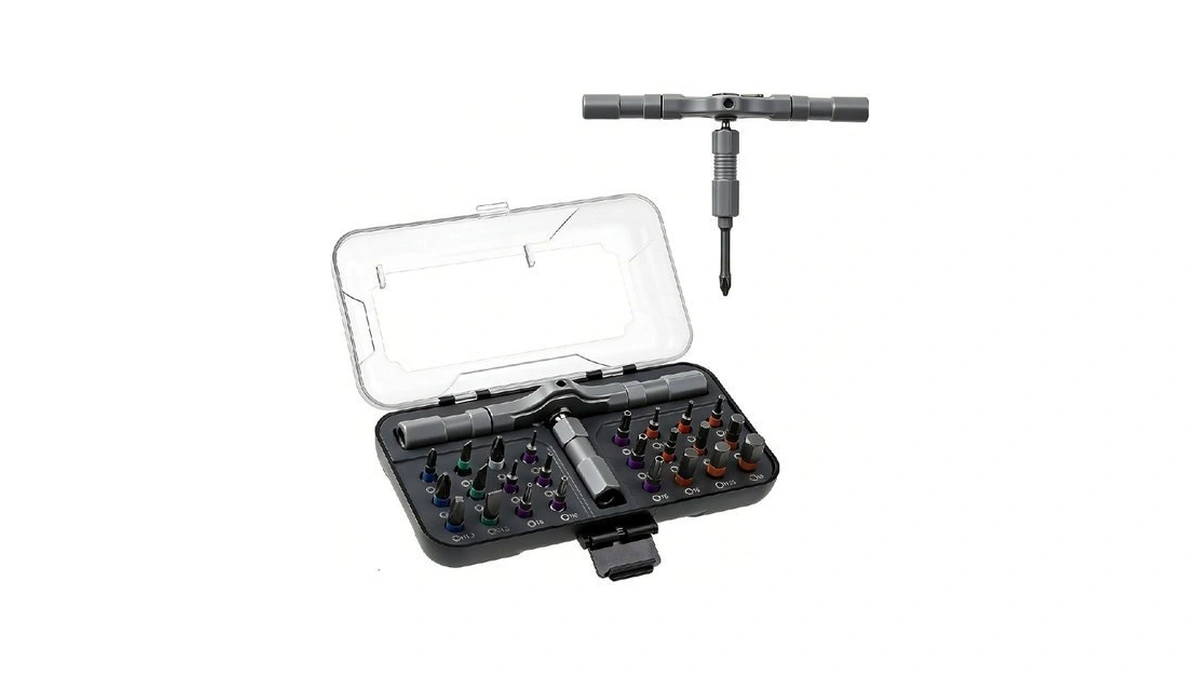 24 In1magnetic Screwdriver Set, Ratchet Screwdriver Set,t Handle Ratchet Screwdriver,s2
