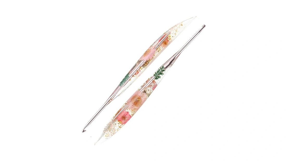 3.5mm Crochet Hooks,ergonomic Crochet Hook With Floral Resin Grips,stylish And