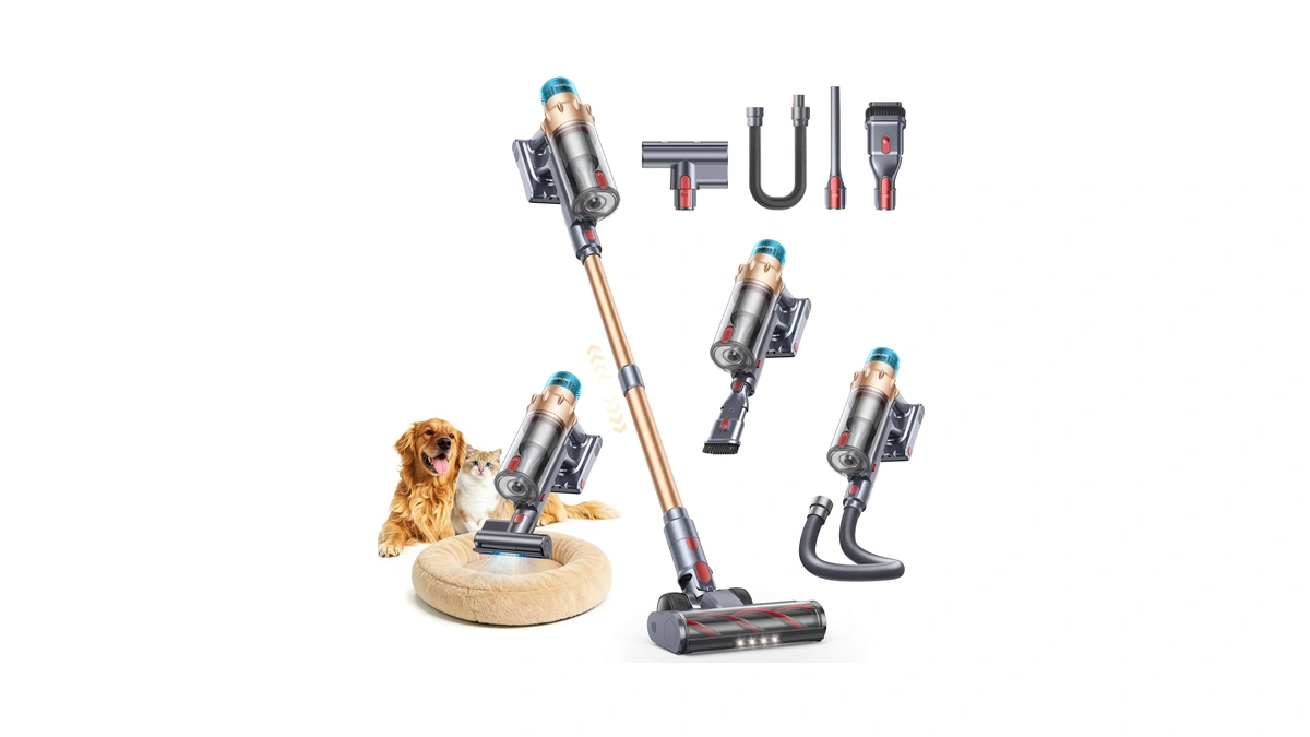 Cordless Vacuum Cleaner, 55kpa 650w 70mins Stick Vacuum Cleaners For
