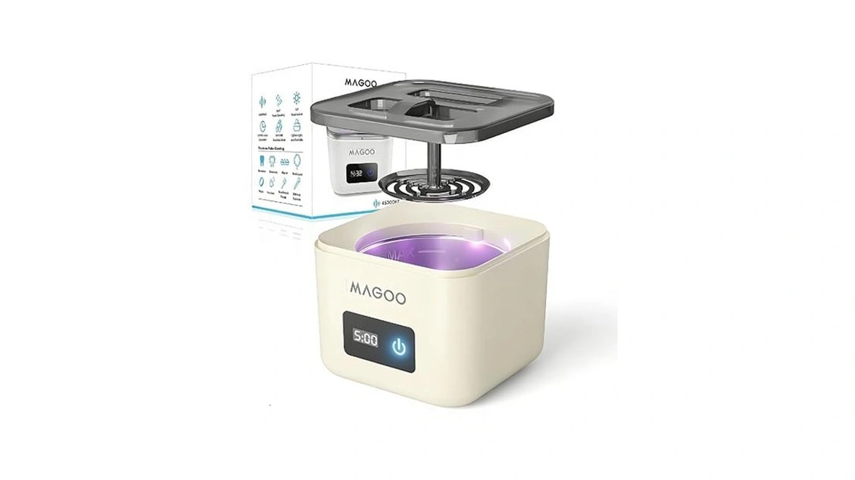 Ultrasonic Retainer Cleaner Machine, Denture Cleaner For Aligners Night Guards