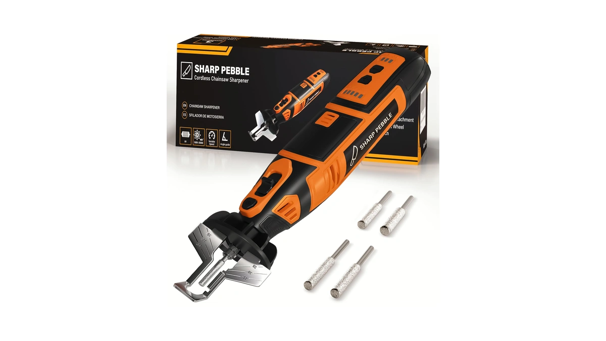 Sharp Pebble Electric Cordless Chainsaw Sharpener Kit - Chain Saw