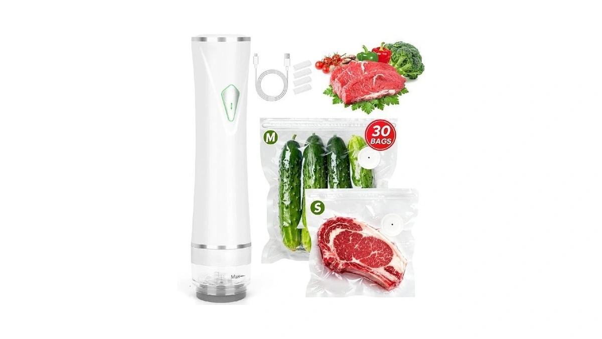 Kombryvian Vacuum Sealer For Food With 30 Bpa-free Bags, Auto