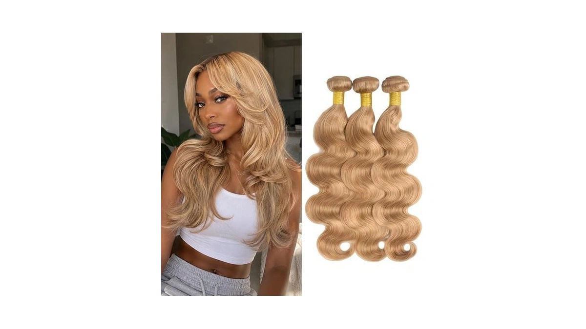 Kodrhar Honey Blonde Human Hair Bundles 8 10 12 Inch