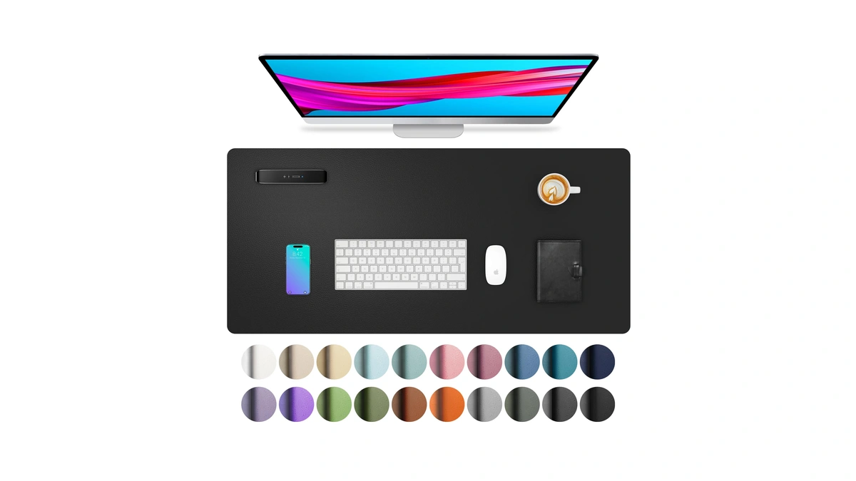 Aothia Non-slip Waterproof Pu Leather Desk Pad Protector For Mouse,