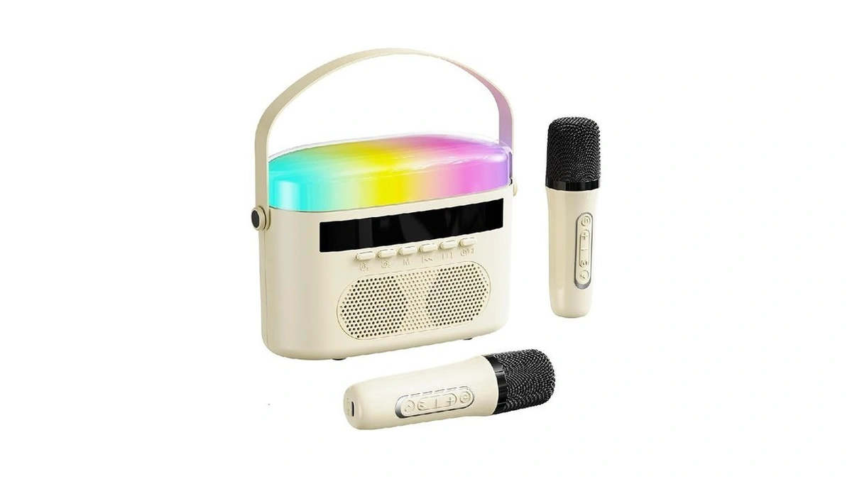 Portable Karaoke Machine For Adults Kids, Built-in Lyrics Display And