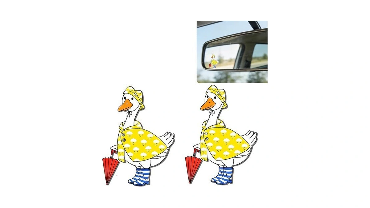 2pack Raincoat Goose Car Vinyl Sticker And Decal For Rear