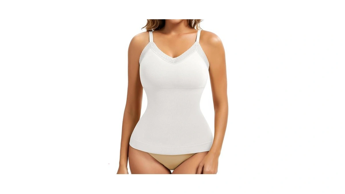 Women Compression Lace Cami Tank Top Waist Shaping Slimming Body