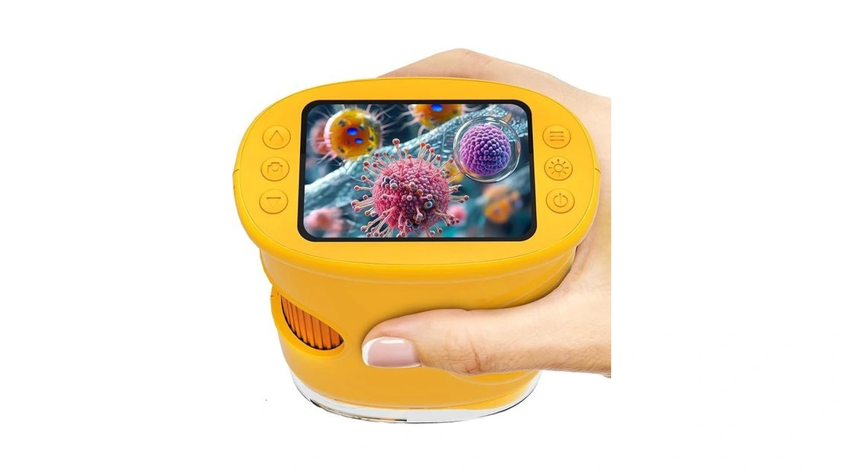 Pozifu 1000x Handheld Microscope For Kids: Pocket Digital Microscope With