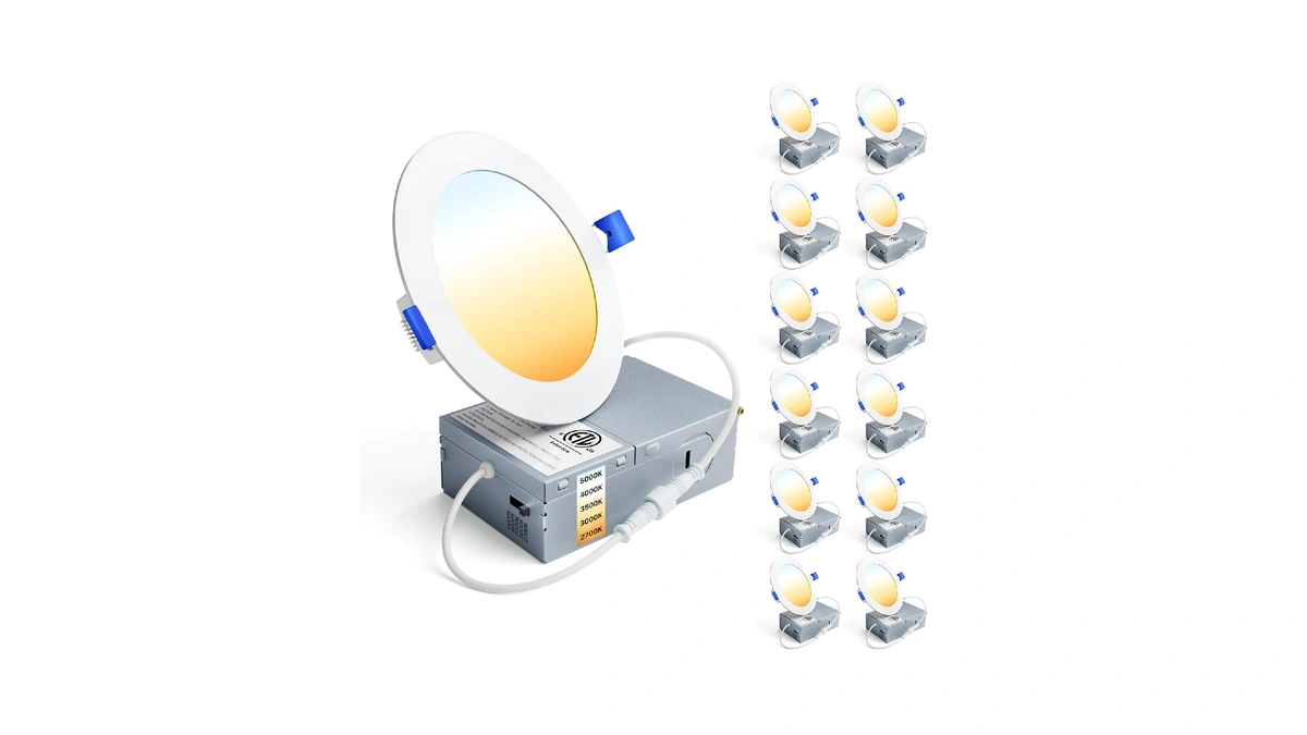 Ensenior 12 Pack 4 Inch Led Recessed Ceiling Light, 5cct,