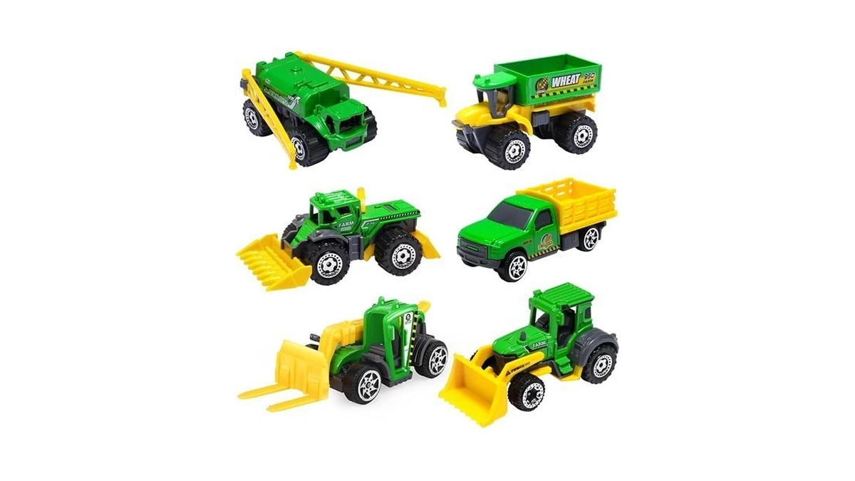 Oriate Diecast Farm Tractor Toys Set For Kids Boys Girls