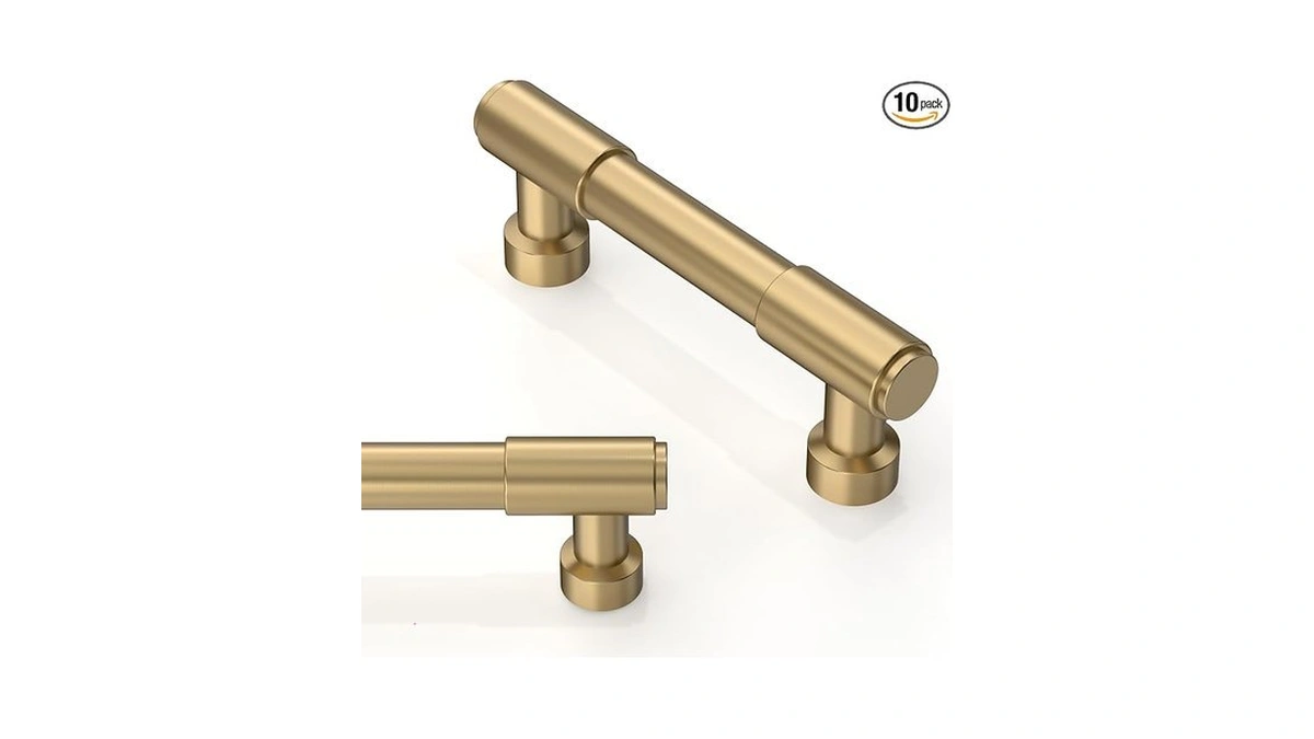 Asimerdeco 10 Pack Champagne Bronze Cabinet Pulls 3 Inch(76mm) Kitchen