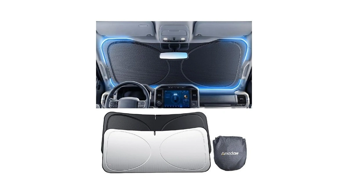Amadaw Suv Windshield Sun Shade For Explorer,pilot,x5,expedition,telluride,atlas,mach-e & More |