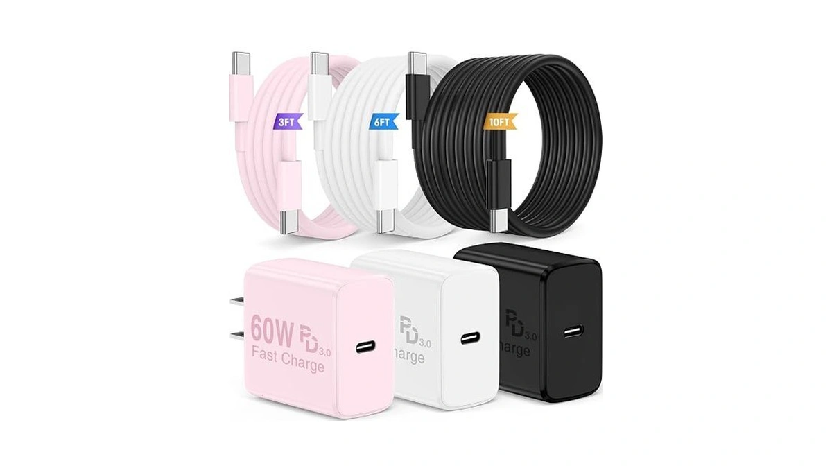 Qziiw Super Fast Charger Type C,60w Colorful Mixed Usb C