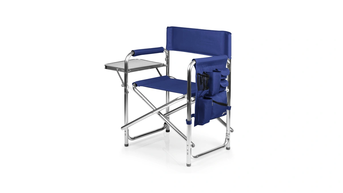 Picnic Time Sports Chair With Side Table And Armrest Caddy,