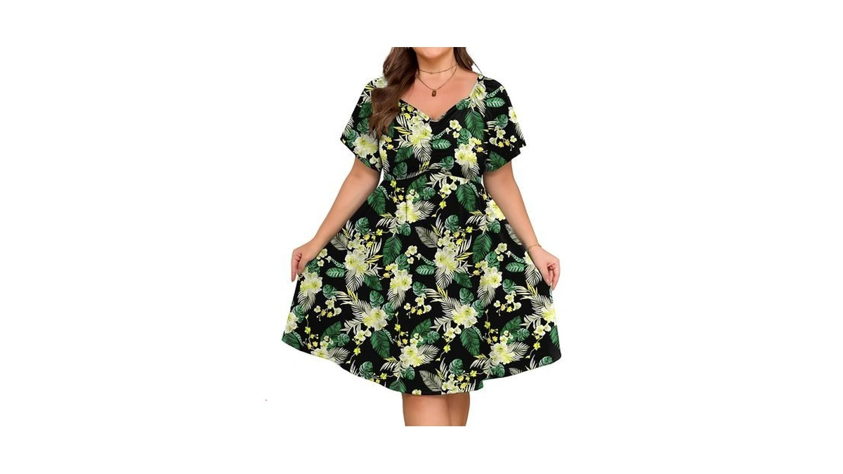 Huskary Summer Dresses For Women 2026 Plus Size Sweetheart Flared