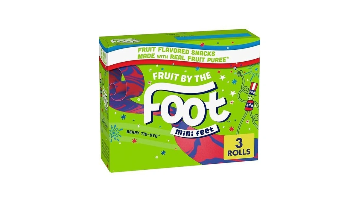 Fruit By The Foot, Berry Tie Dye, Mini Snacks, 3