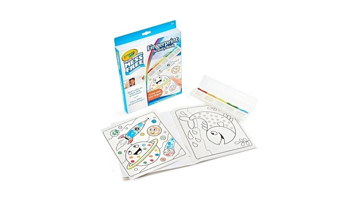 Crayola Color Wonder Mess Free Fingerprint Activity Book, Finger Painting