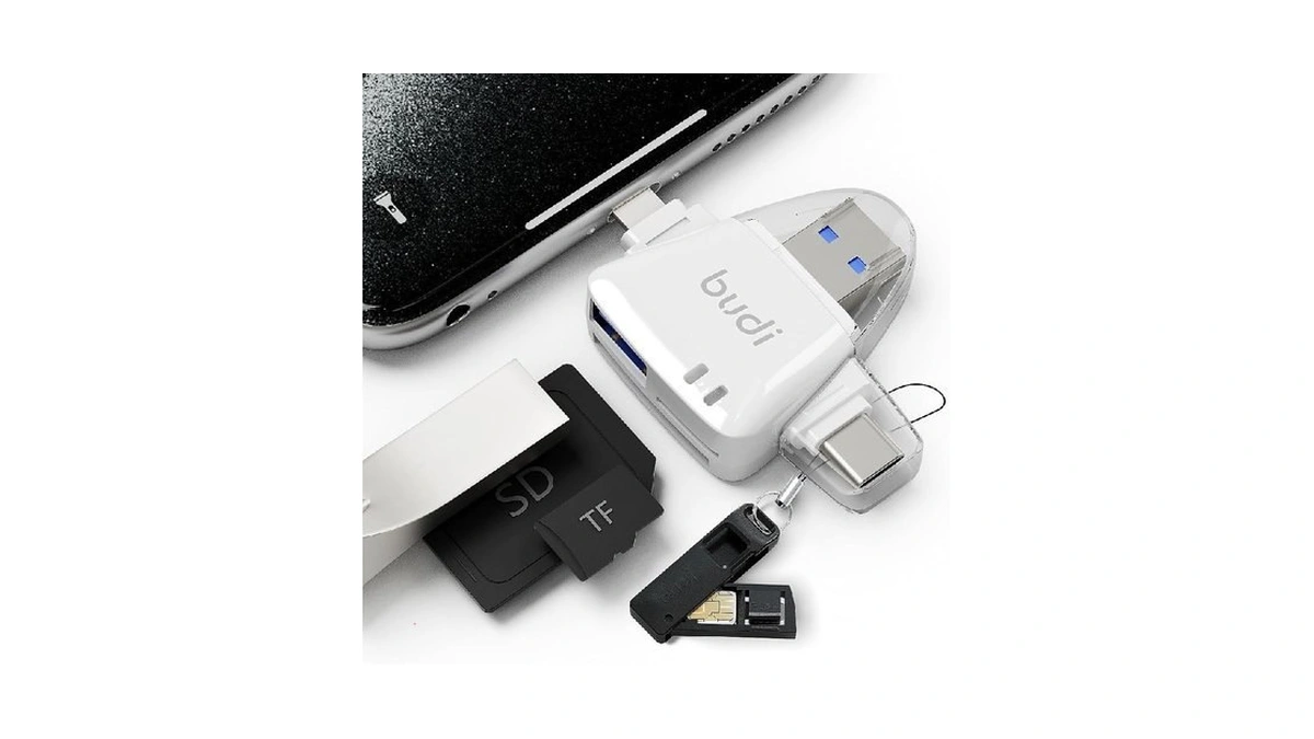 Sd Card Reader For Iphone, 6-in-1 Micro Sd Tf Memory