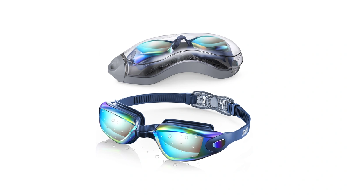 Aegend Swim Goggles, Swimming Goggles No Leaking Full Protect Adult