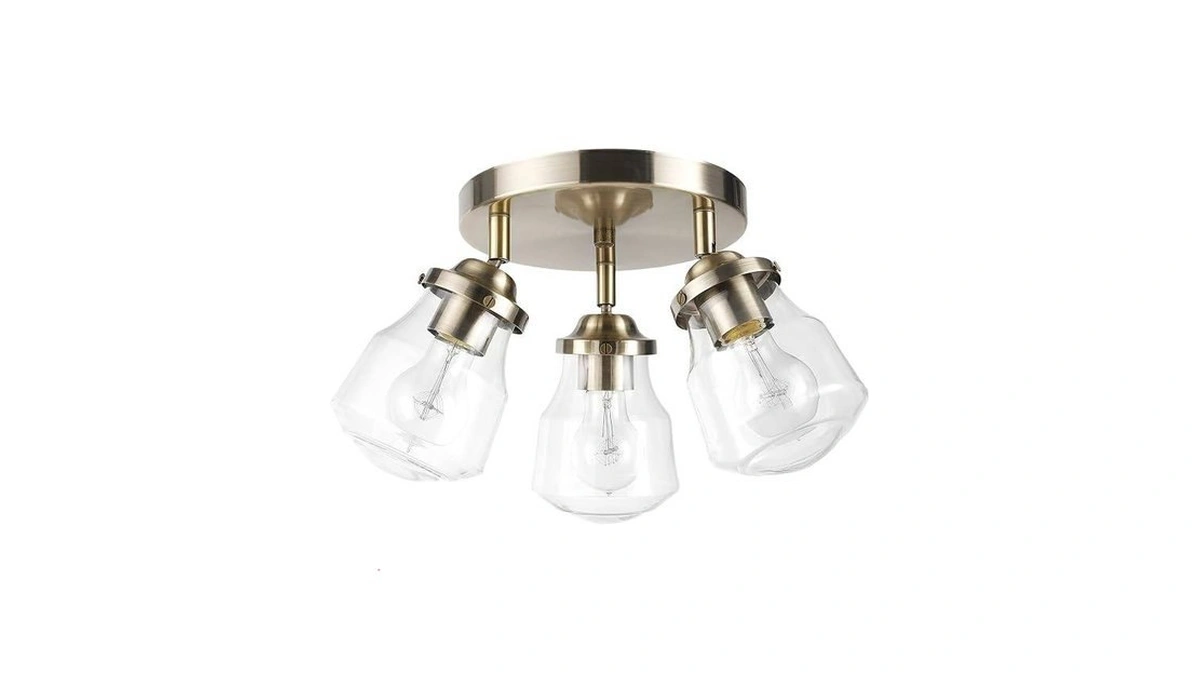 Globe Electric 59761 Gerard 3-light Track Lighting Canopy Light, Antique