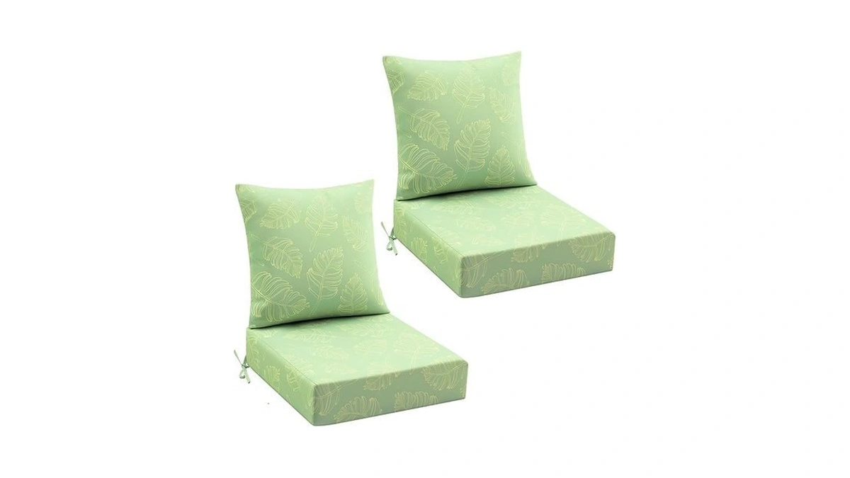 Patelai 2 Set Outdoor Deep Seat Cushions 24x24, 6 Inch