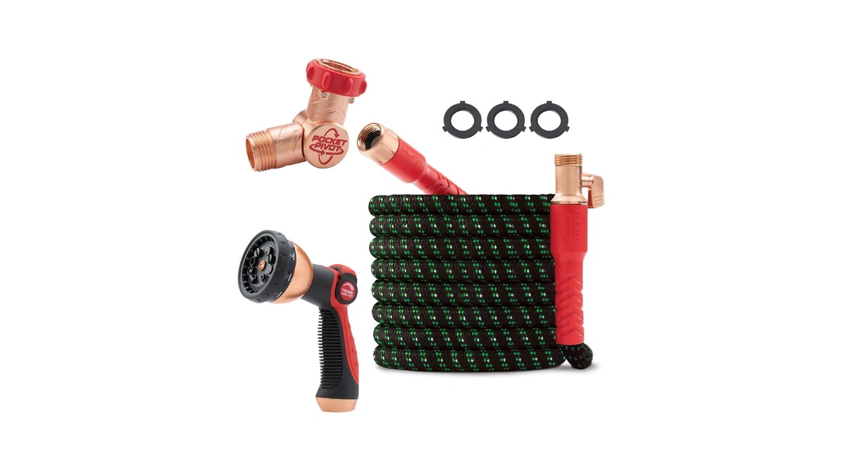 Pocket Hose Ballistic Double Uv Edition 50 Ft Expandable Garden