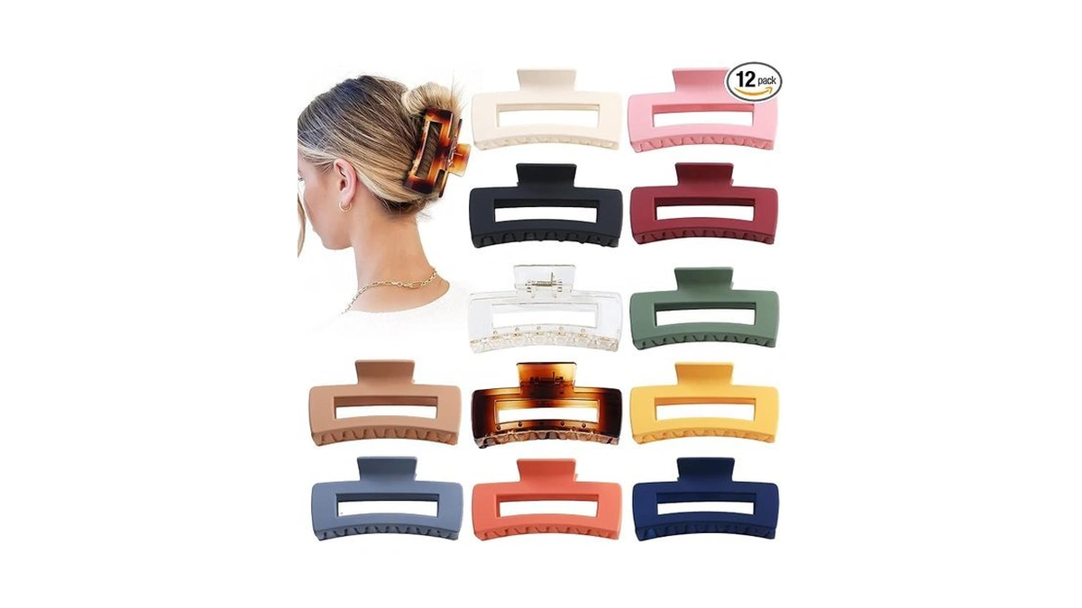 Sisiaipu 4.1 Inch Large Hair Accessories - 12 Pcs Big