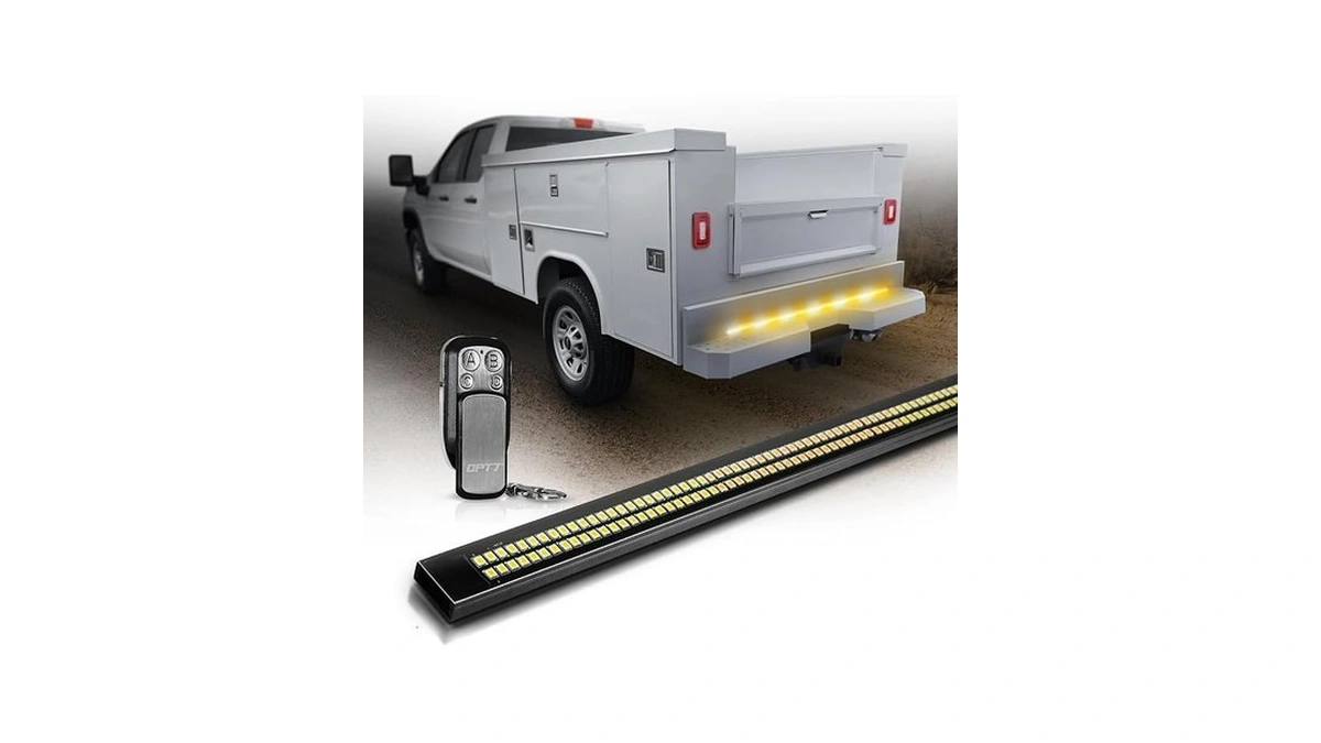 Opt7 60" Double Row Aluminum Tailgate Led Strobe Light Bar