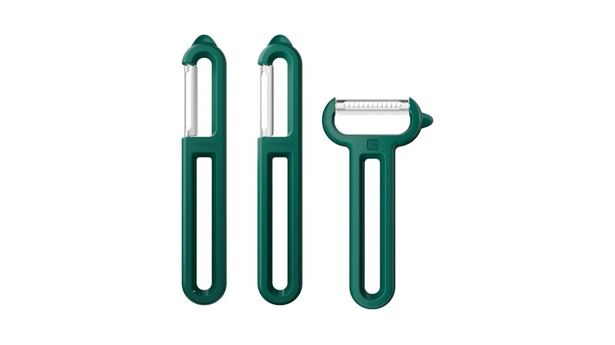 Linoroso 3-piece Vegetable Peeler Set - Straight, Serrated & Julienne