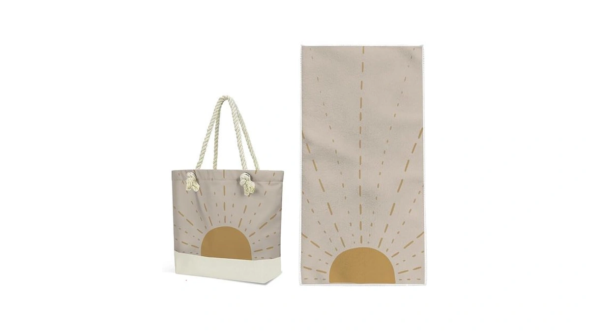 Fokongna Beach Towel And Bag Set, For Holiday Travel &