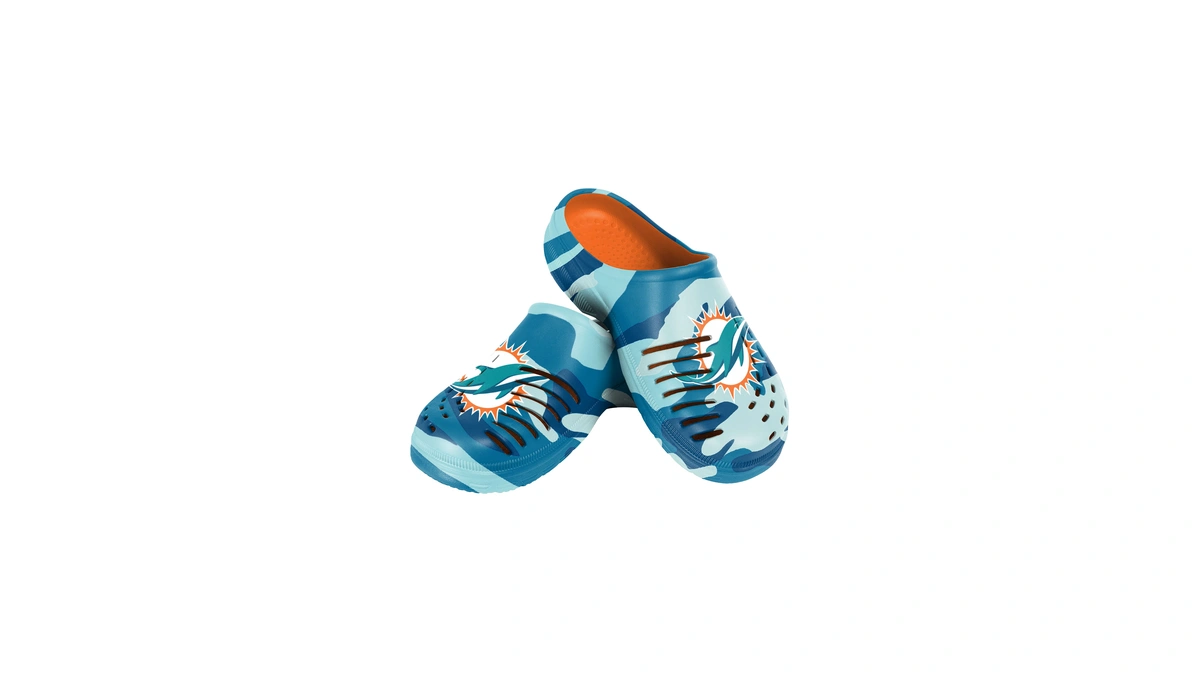 Foco Miami Dolphins Nfl Mens Tonal Camo Clog - M