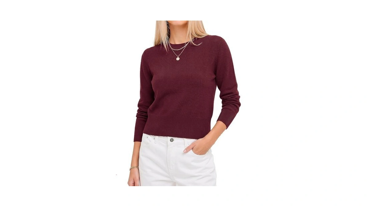 Lagracia Cropped Sweaters For Women Long Sleeve Business Casual Sweater
