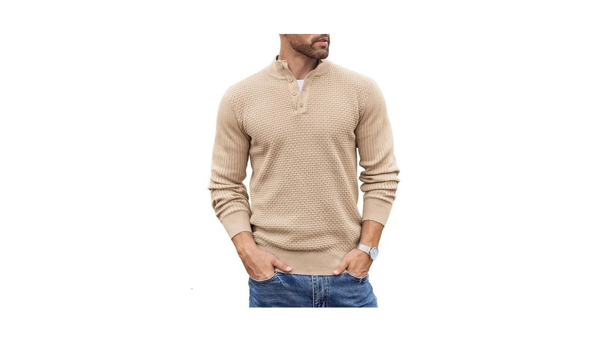 Coofandy Men Quarter Button Sweaters