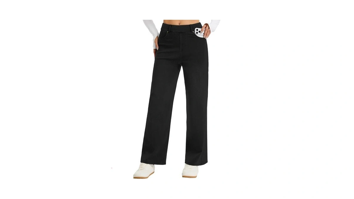 The Gym People Women Wide Leg Pull Jeans