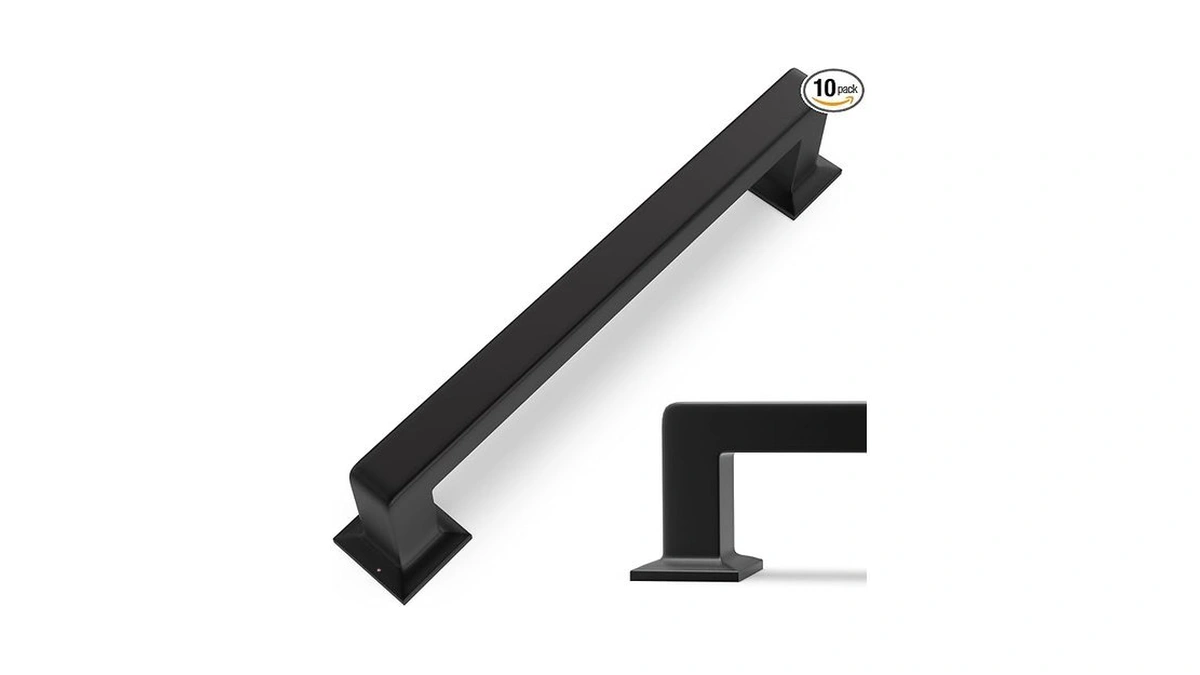 Giyuro 10 Pack Matte Black Cabinet Pulls 5 Inch(128mm) Kitchen