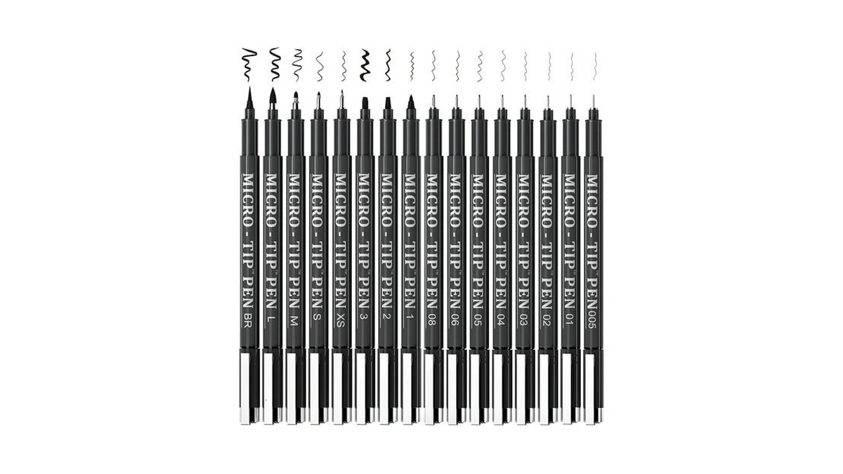 Tebik 16 Pack Calligraphy Pens, Hand Lettering Pens, Brush Markers
