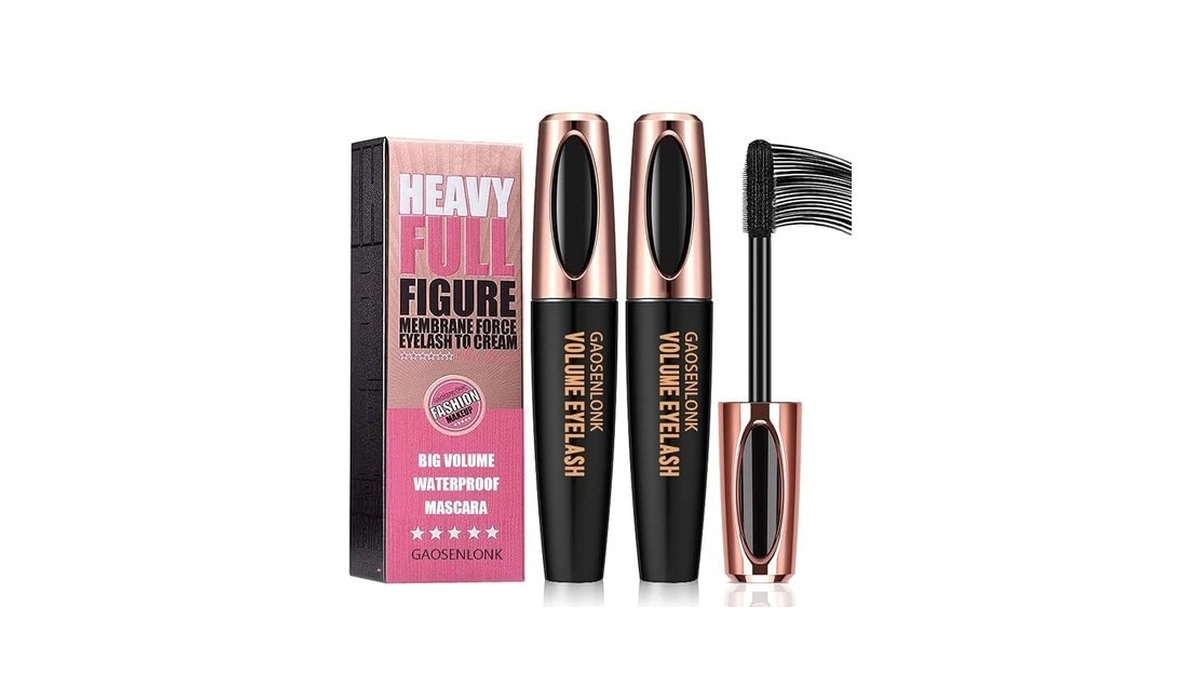 2 Pack 4d Silk Fiber Lash Mascara, Long Lasting Eyelashes,