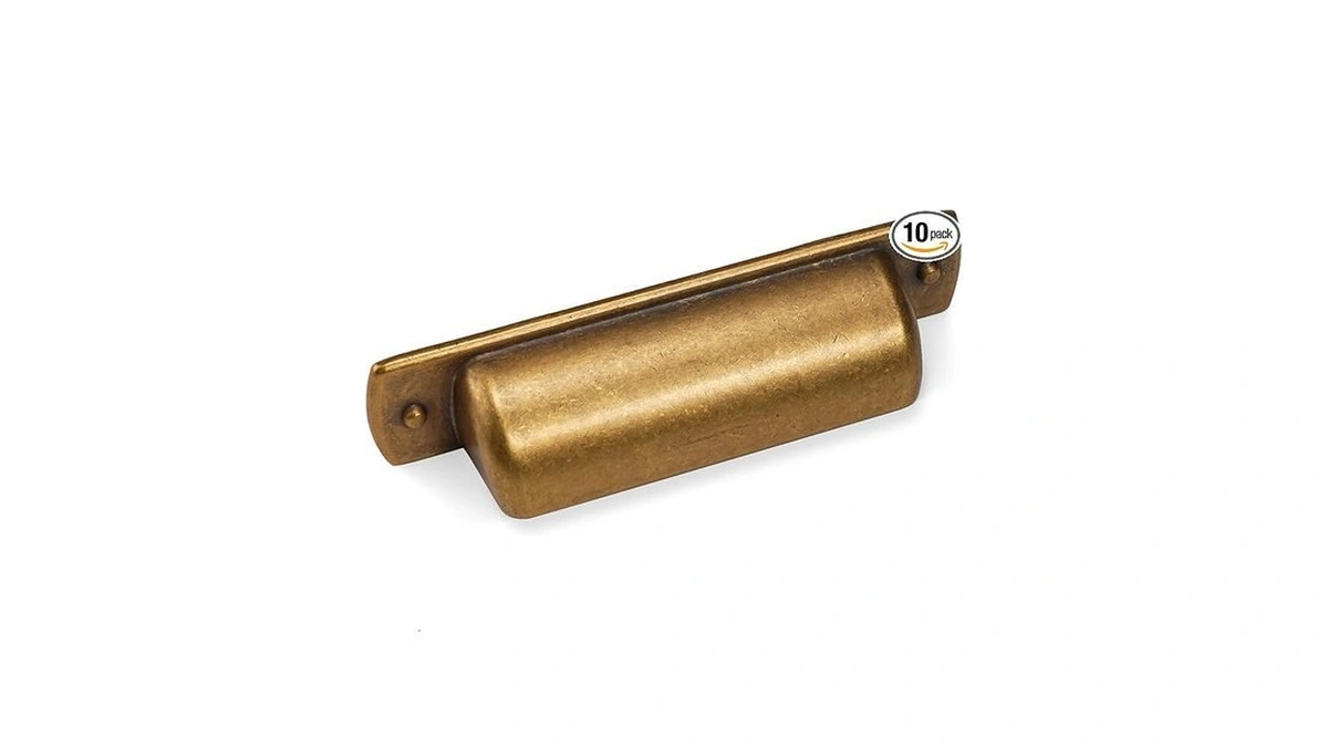 Povefonk 10 Pack 2.5 Inch(64mm) Antique Brass Kitchen Cabinet Handles