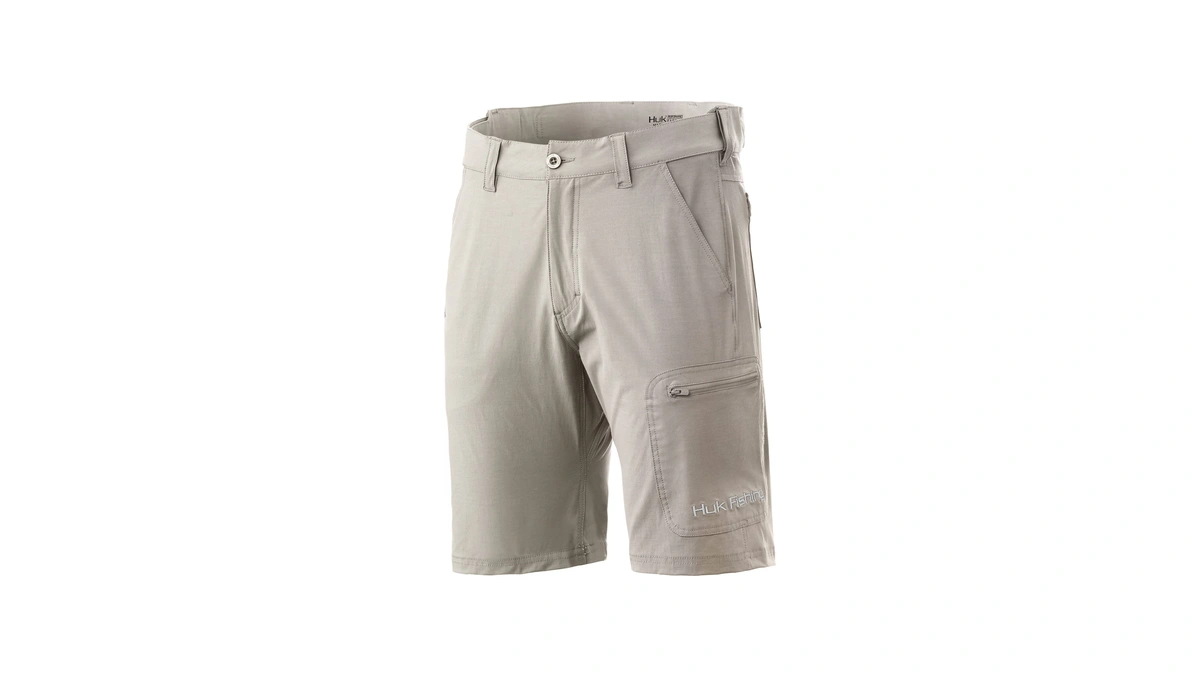 Huk Men's Standard Next Level Quick-drying Performance Fishing Shorts, Bone-10.5",