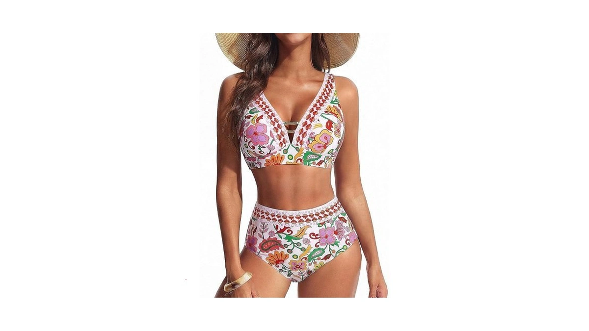 Hanna Nikole Womens Bikini Sets High Waisted 2 Piece Swimsuits