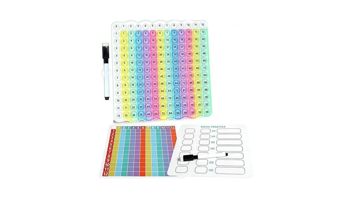 Multiplication Table Game Pop Fidget Toys Educational Math Learning Board