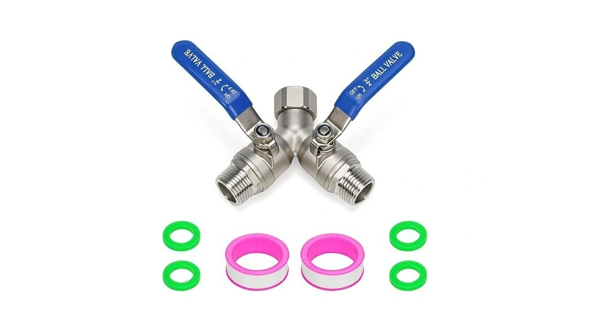 304 Stainless Steel Garden Hose Splitter 2 Way Heavy Duty,