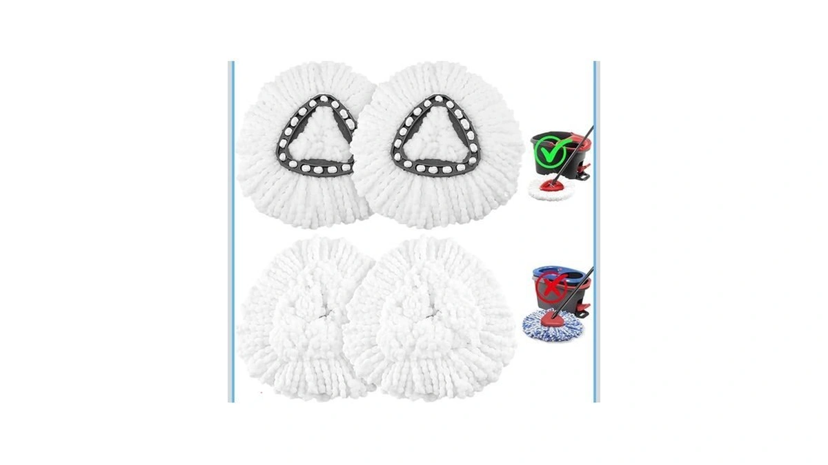 4 Pack Mop Head Replacement，spin Mop Replacement Head For O