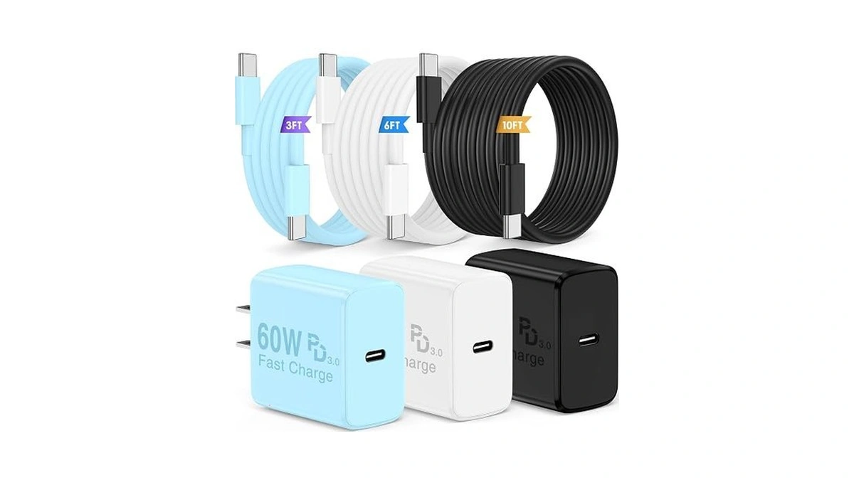 Qziiw Super Fast Charger Type C,60w Colorful Mixed Usb C