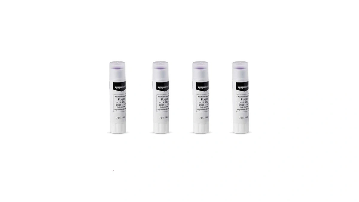 Amazon Basics Purple Washable School Glue Sticks For Classroom Supplies