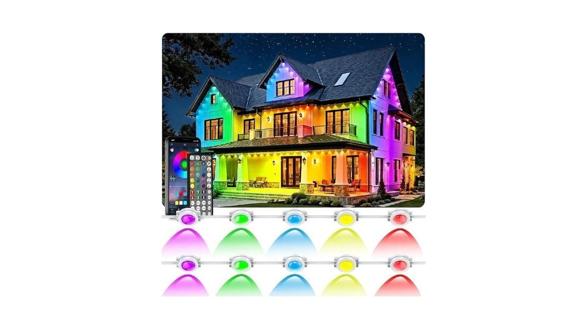Rcuica 500ft Permanent Outdoor Lights Waterproof With Smart App Control
