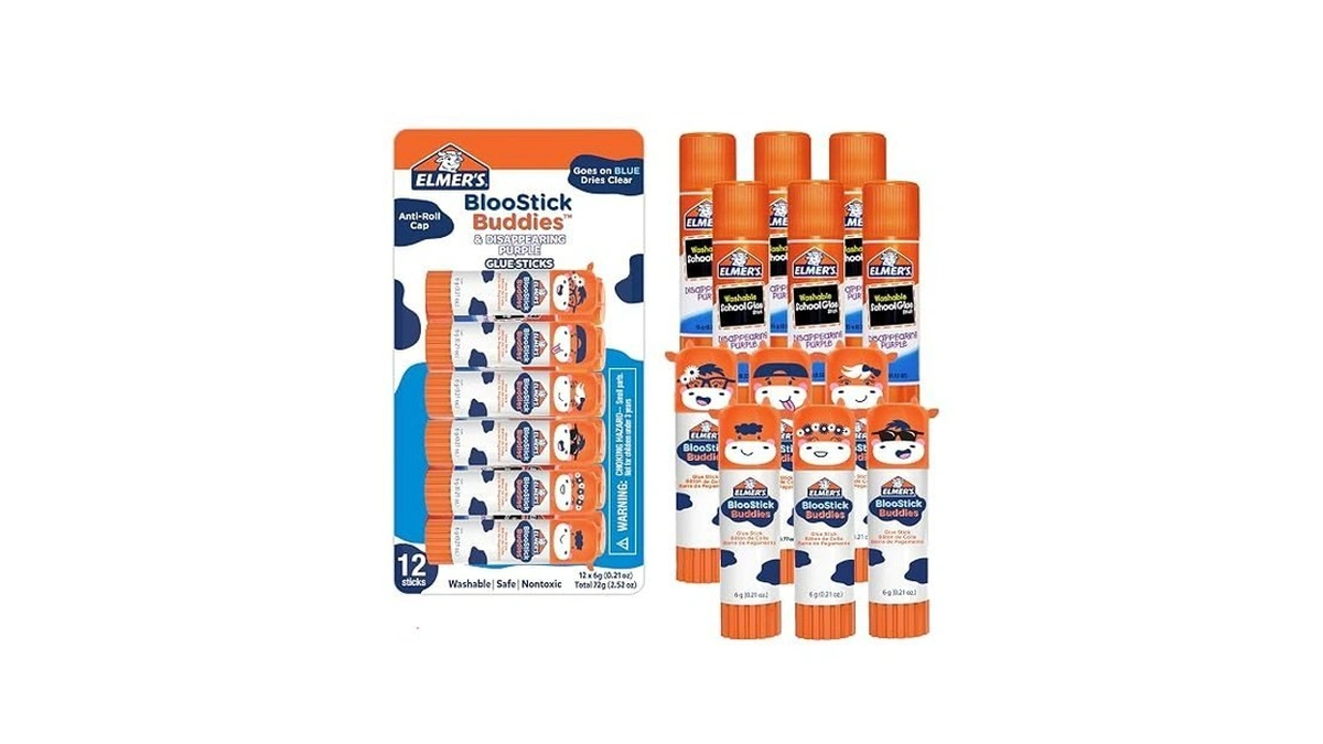 Elmer's Disappearing Purple School Glue Sticks And Bloostick Buddies