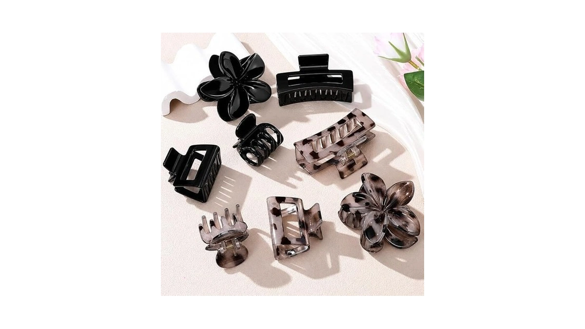 Amazon code: Chandat 8pcs Neutral Matte Hair Claw Cli